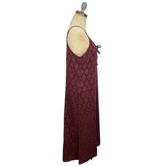 BAND OF THE FREE Lila Midi Dress M Merlot Lace Up WhimsyGoth Boho NWT B45 - Picture 3 of 6